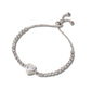 Bracelet Perle Cœur Scintillant En Argent