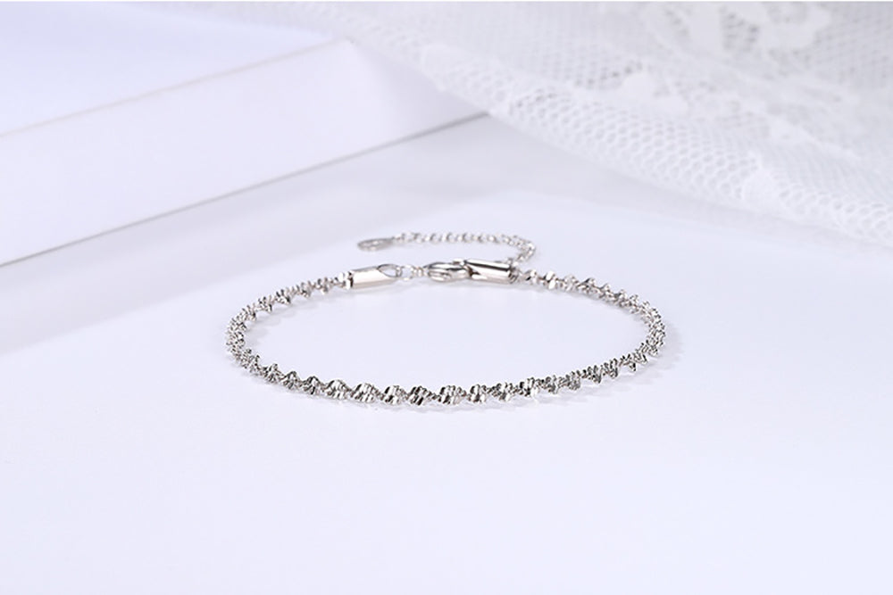 Bracelet Maille Corde En Argent