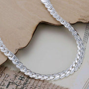 Women's silver chain snake mesh