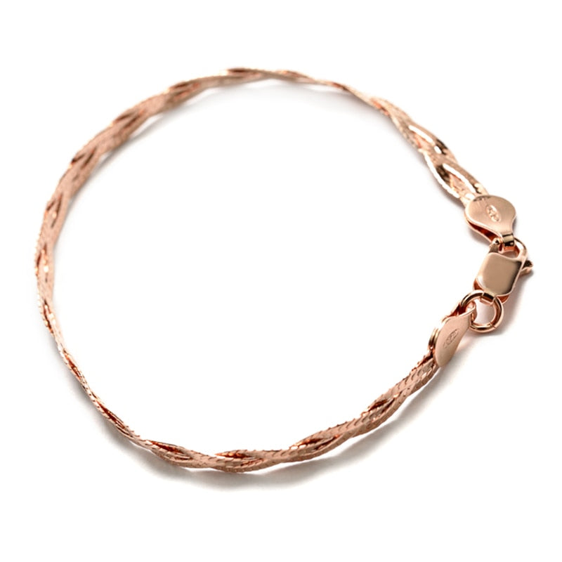 Bracelet Tressé En Rose image principale