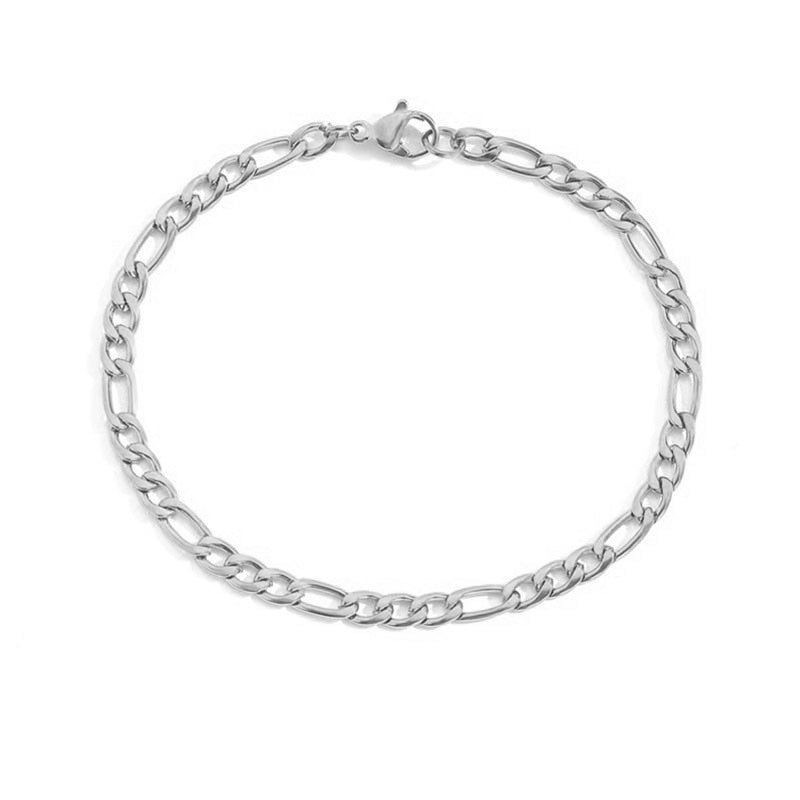 Bracelet maille Figaro argent