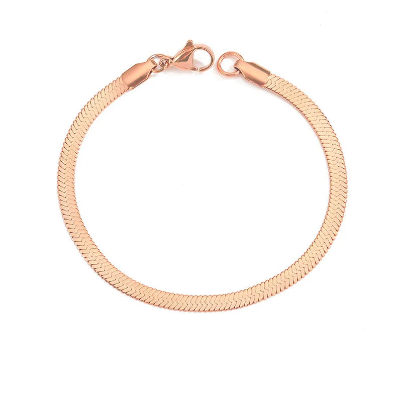 Bracelet en or rose élégant