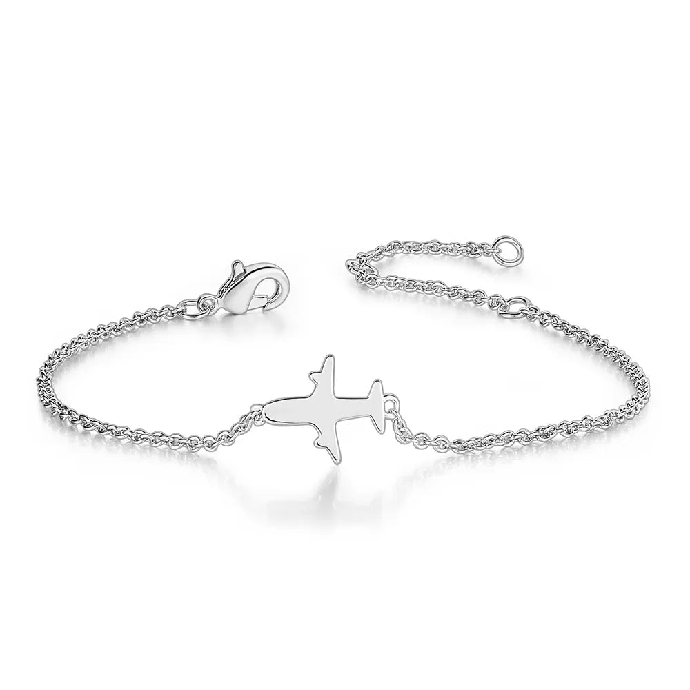 Bracelet Avion En Argent