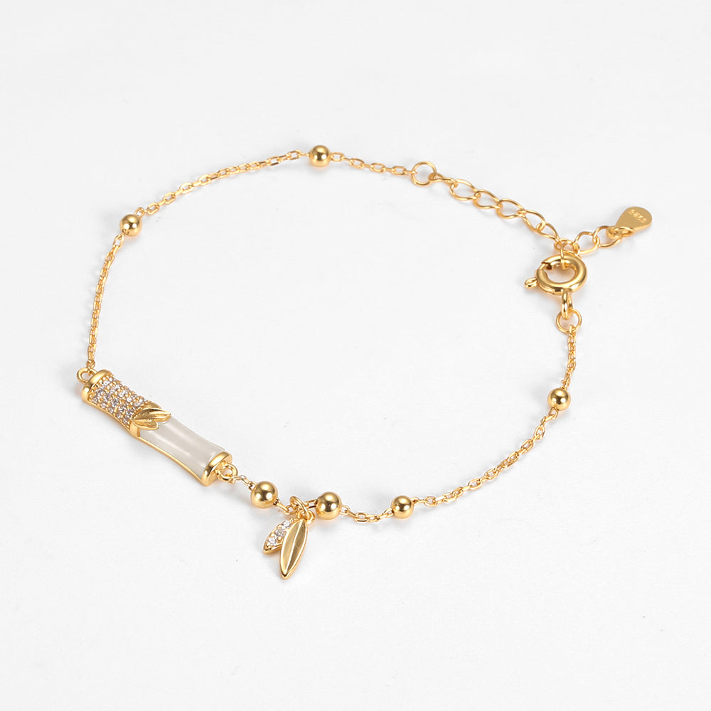 Bracelet en bambou en or