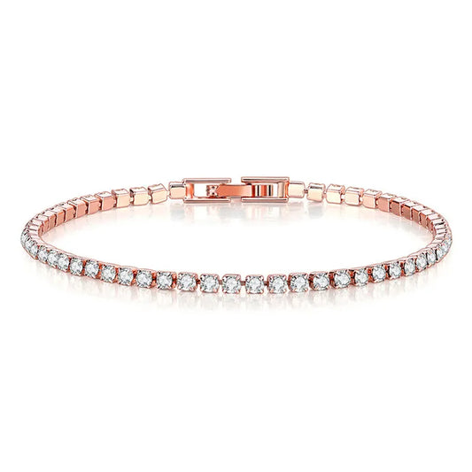 Bracelet Or Rose à Zircons image 1