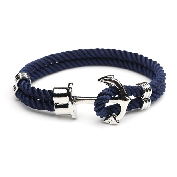 Bracelet Ancre Marine femme bleu
