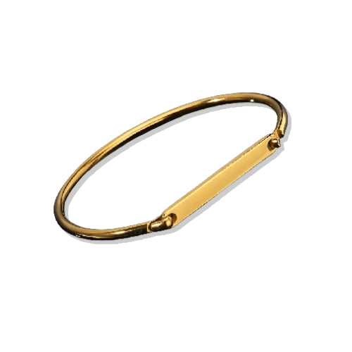 Bracelet Jonc En Or Personnalisé Pour Femme Avec Fermoir