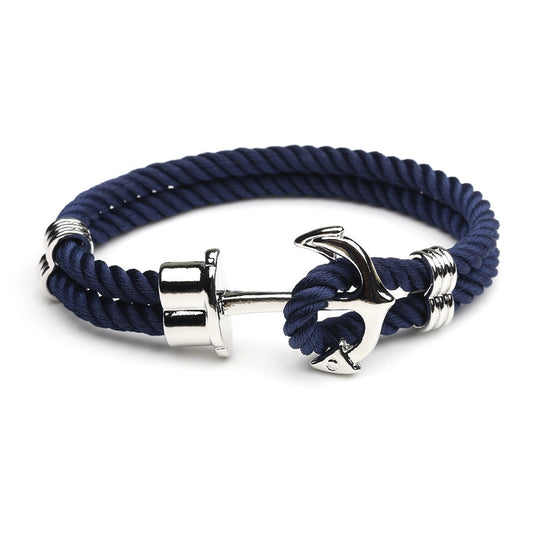 Bracelet Ancre Marine Homme bleu