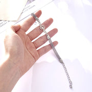 Women's silver bracelet with symbol